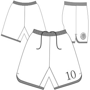 Moldes de confeccion para HOMBRES Shorts Short Futbol 2849 SS